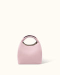 Soft Pebbled Leather Mini Curved Handheld Hobo Bag