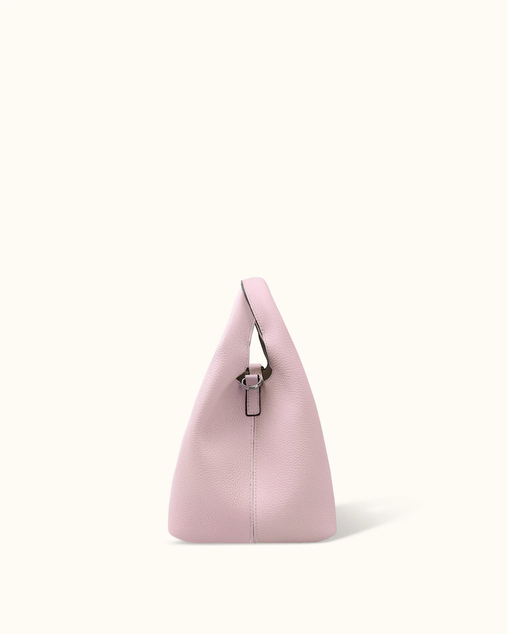 Soft Pebbled Leather Mini Curved Handheld Hobo Bag