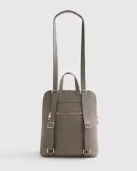 Minimal Pebbled Leather Convertible Multiway Backpack