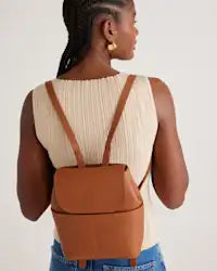 Leather Small Backpack
